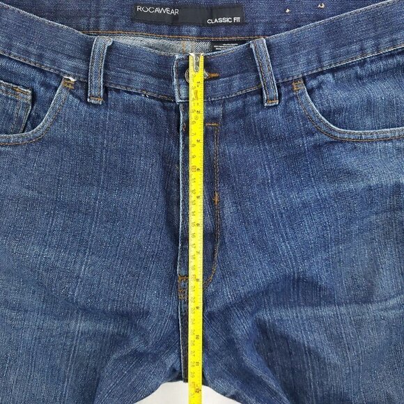 Rocawear Classic Fit Jeans Dark Wash Denim Pants Men's 38x32 - Picture 9 of 12